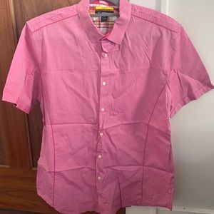 INC International Concepts men’s XL Slim Fit short sleeve button down shirt